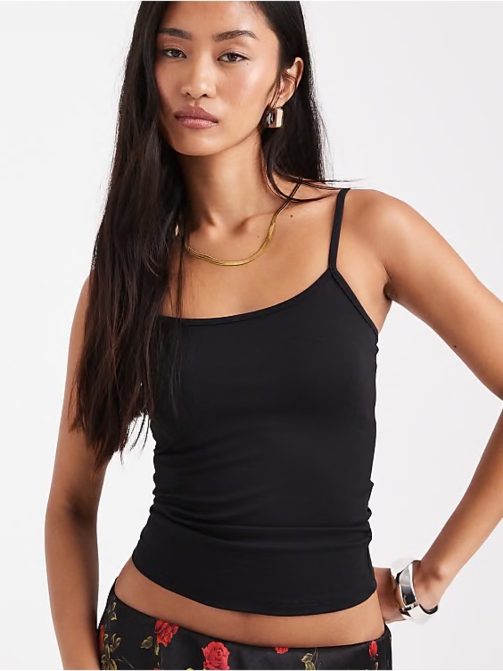MATE the Label Black Slim Spaghetti Strap Tank